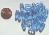 25 13mm Twisted Ovals - Light Sapphire